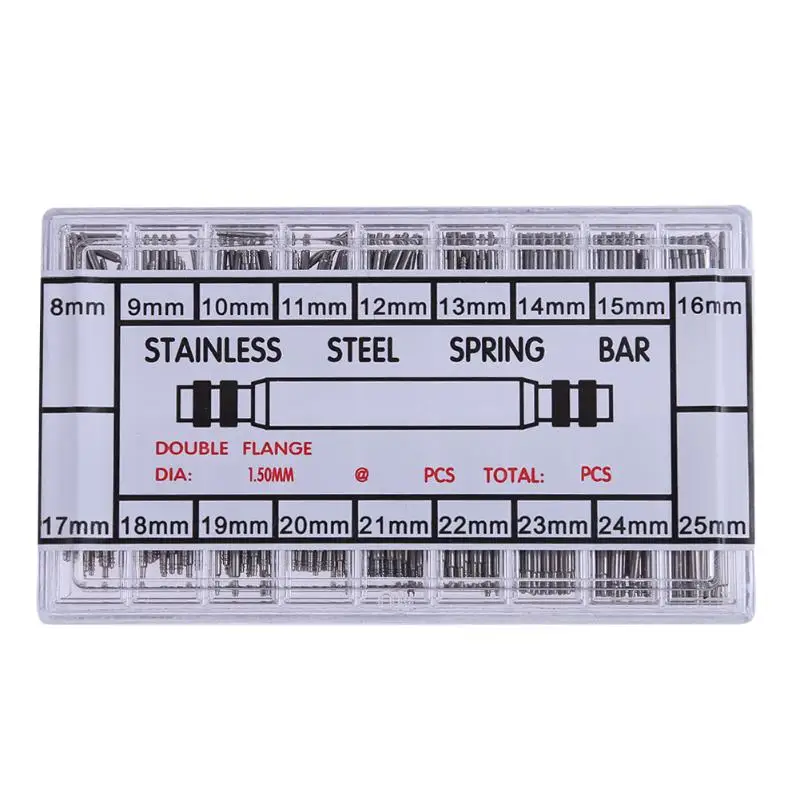 360 шт Часовщик Часы инструменты 8-25 мм нержавеющая сталь Ремешок Часы Пружинные полосы ремешок звенья булавки часы Ремонт набор инструментов
