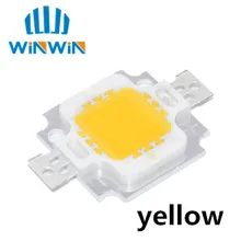 100 шт. 10 Вт светодиодный чип интегрированный высокой мощности 10 Вт светодиодный бисер 10 Вт желтый светодиодный чип 270-350lm 10 Вт светодиодный чип
