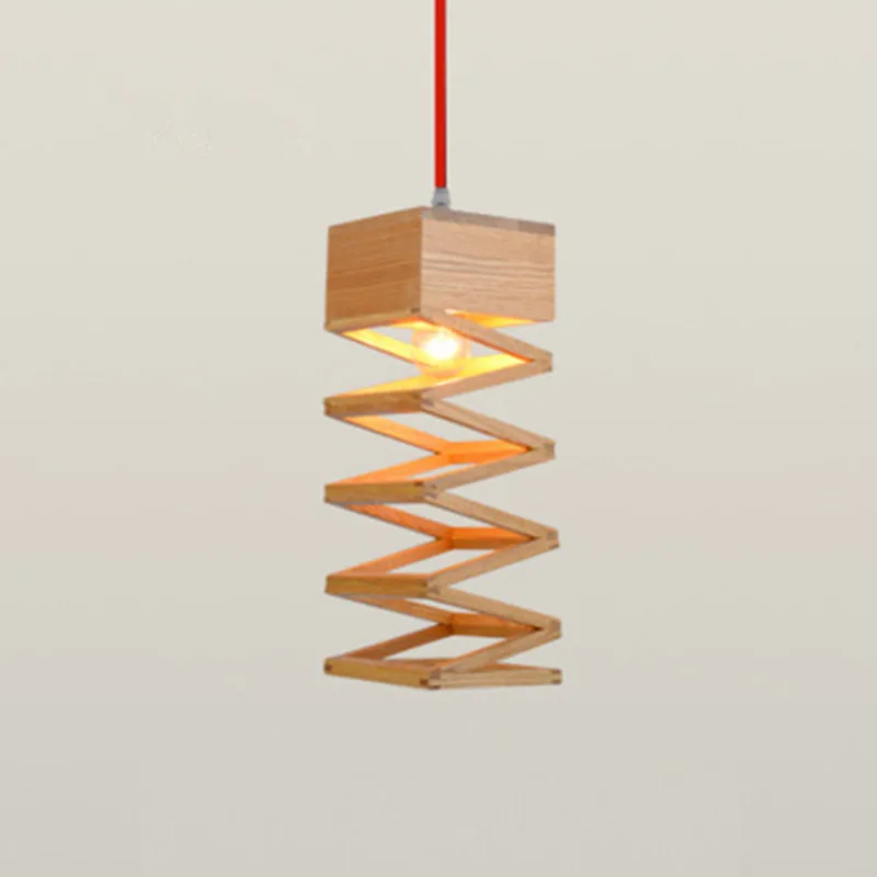 

Modern Pendant Lights Wood Lamp Restaurant Bar Coffee Dining Room Led Hanging Wood Light Fixtures Kitchen Lighting