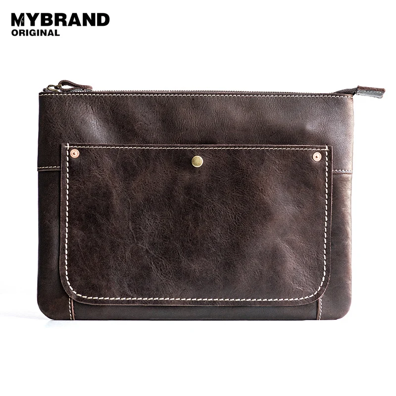 MYBRANDORIGINAL handbags genuine leather handbag men large capacity bag for man envelope bag messenger bags fashion
