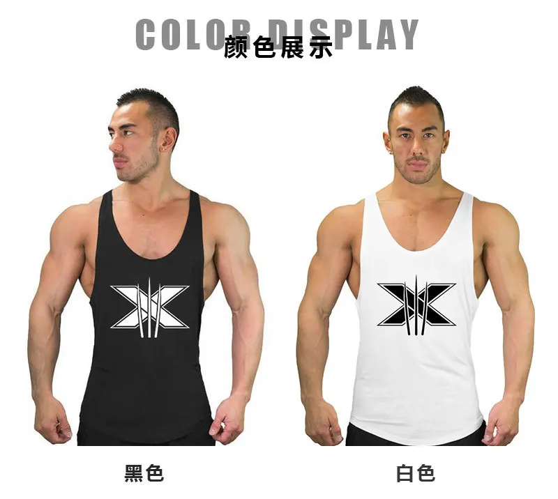 Sleeveless Sweatshirt Running Vest Men Cotton Bodybuilding Undershirt Sport Tank Top Gym Tshirt Fitness Top Men T Shirt