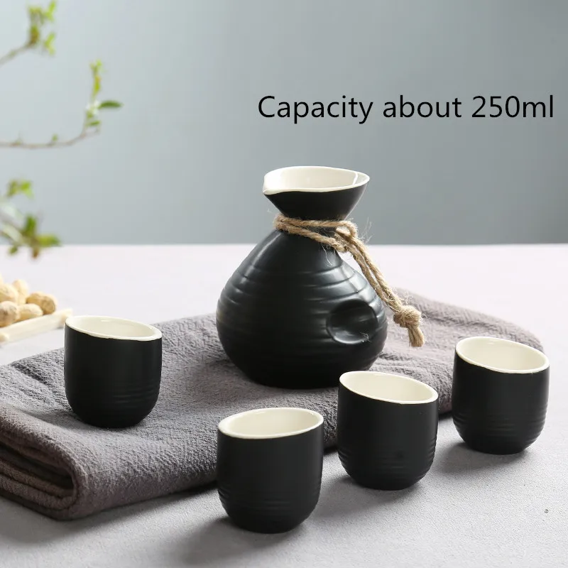 5PCS/lot Japanese ceramic wine set Household personalized wine jug wine accessories WSHYUFEI