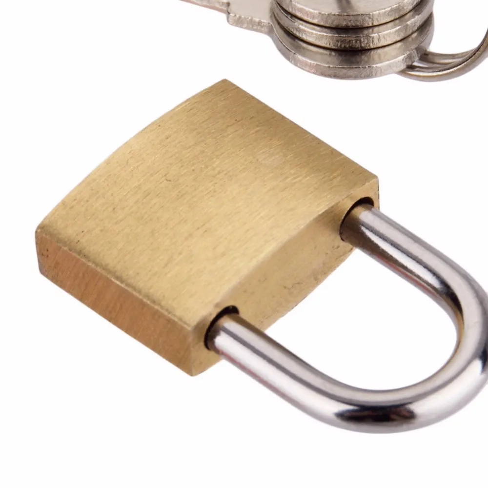 Ruluti Brass Padlock and 3-Button Travel Luggage Door Lock 20mm