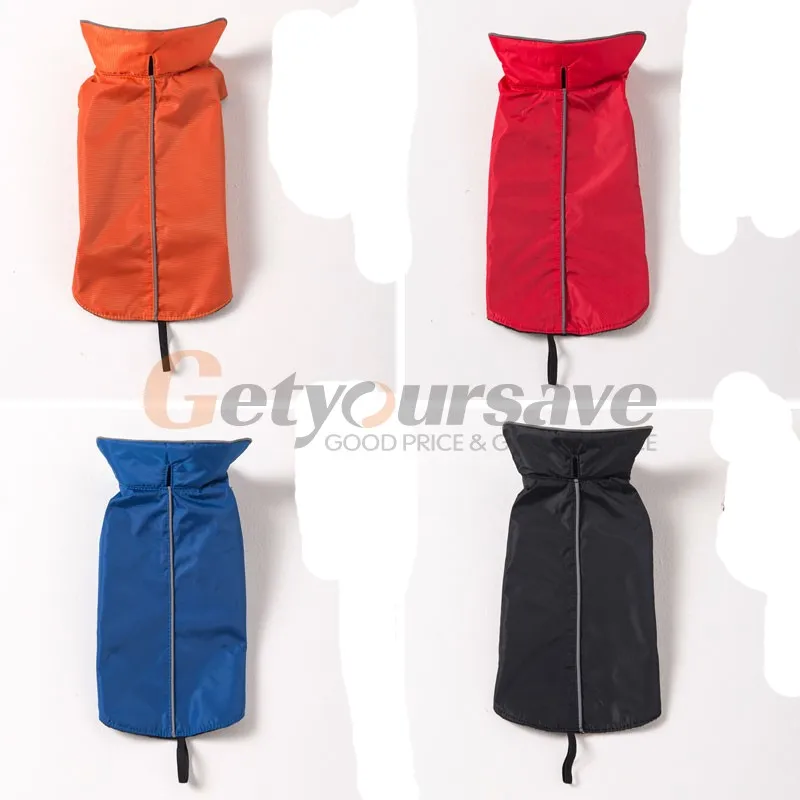 Dog Raincoat Waterproof clothes Outdoor Rain Coat Jacket Coat Fleece Warm Reflective Safe