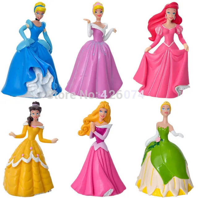 

Princess Mermaid Beauty and the Beast Sleeping Beauty Tiana Cinderella Figure Dolls For Girls Kids Toys Children Gifts