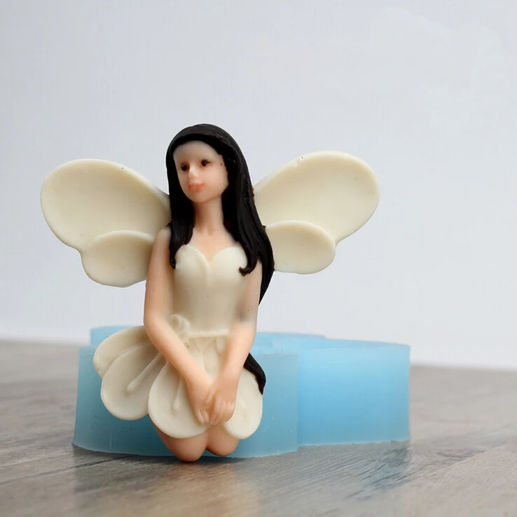 

New Arrival DIY Attractive Novelty 3D Angel Modeling Silicone Fondant Cake Molds Soap Chocolate Mould Cake Baking Tools FM659