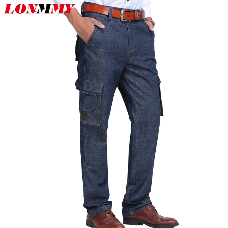 Buy LONMMY Military jeans for men More pockets 65