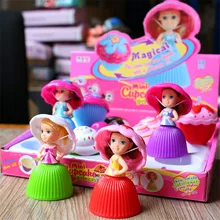 12 pièces/ensemble Mini dessin animé Cupcake princesse poupées jouets créatifs transformés mignon gâteau poupée beau jouet pour les filles cadeaux d'anniversaire