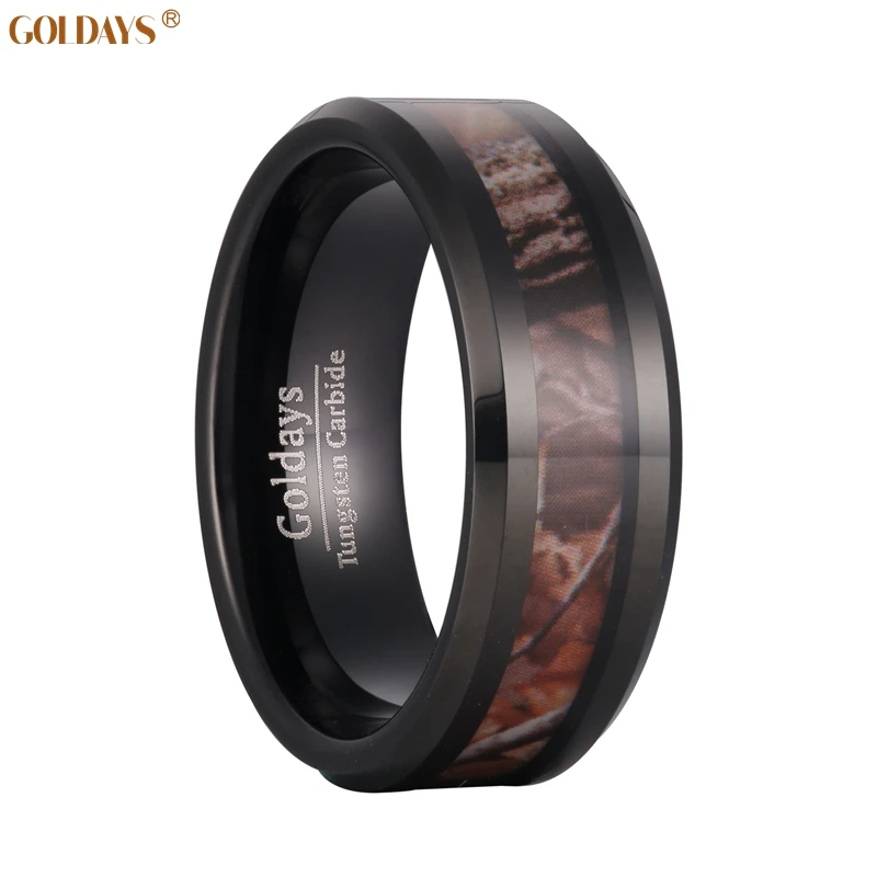goldays 8mm mens black camo hunting camouflage tungsten wedding rings band jungle tree inlay finished - Cheap Camo Wedding Rings goldays 8mm mens black camo hunting camouflage tungsten wedding rings band jungle tree inlay finished - Cheap Camo Wedding Rings