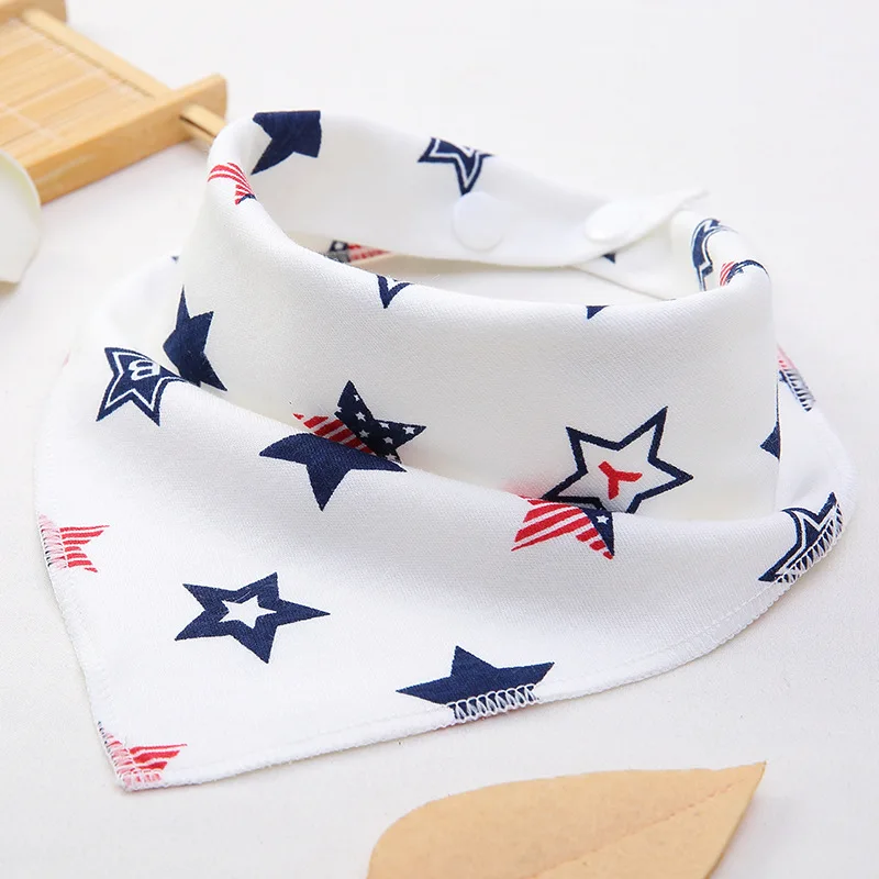 

100% cotton Baby bibs High quality triangle double layers baberos Cartoon Character Animal Print baby bandana bibs dribble bibs