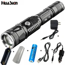 Profesional portátil recargable luces zoomable 5 modos del cree xml t6 led 18650 y aaa función powerbank linterna led antorcha