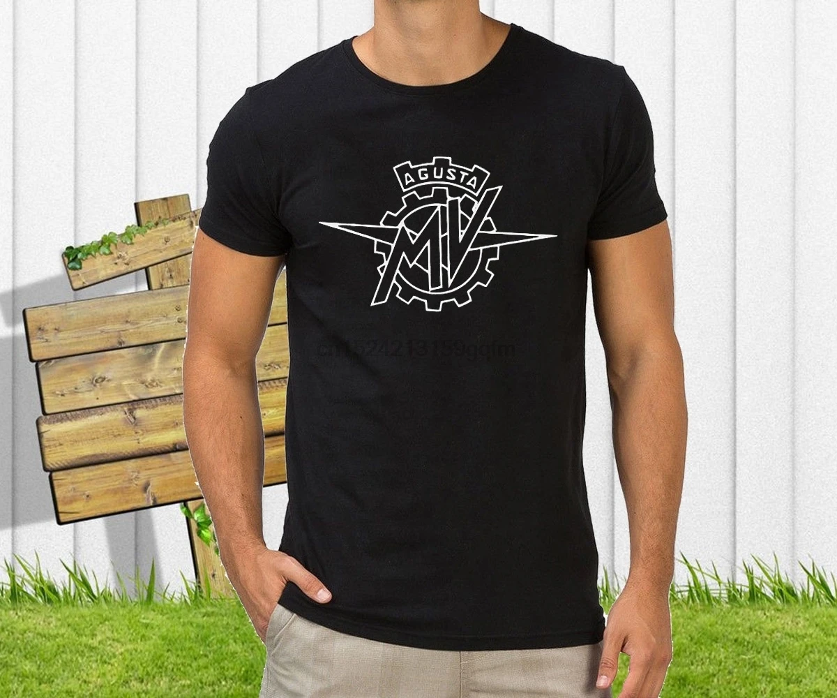 

MV Agusta Brutale Motor Logo Black T-shirt Mens Round Cotton Short Sleeves Fashion Tee Shirts
