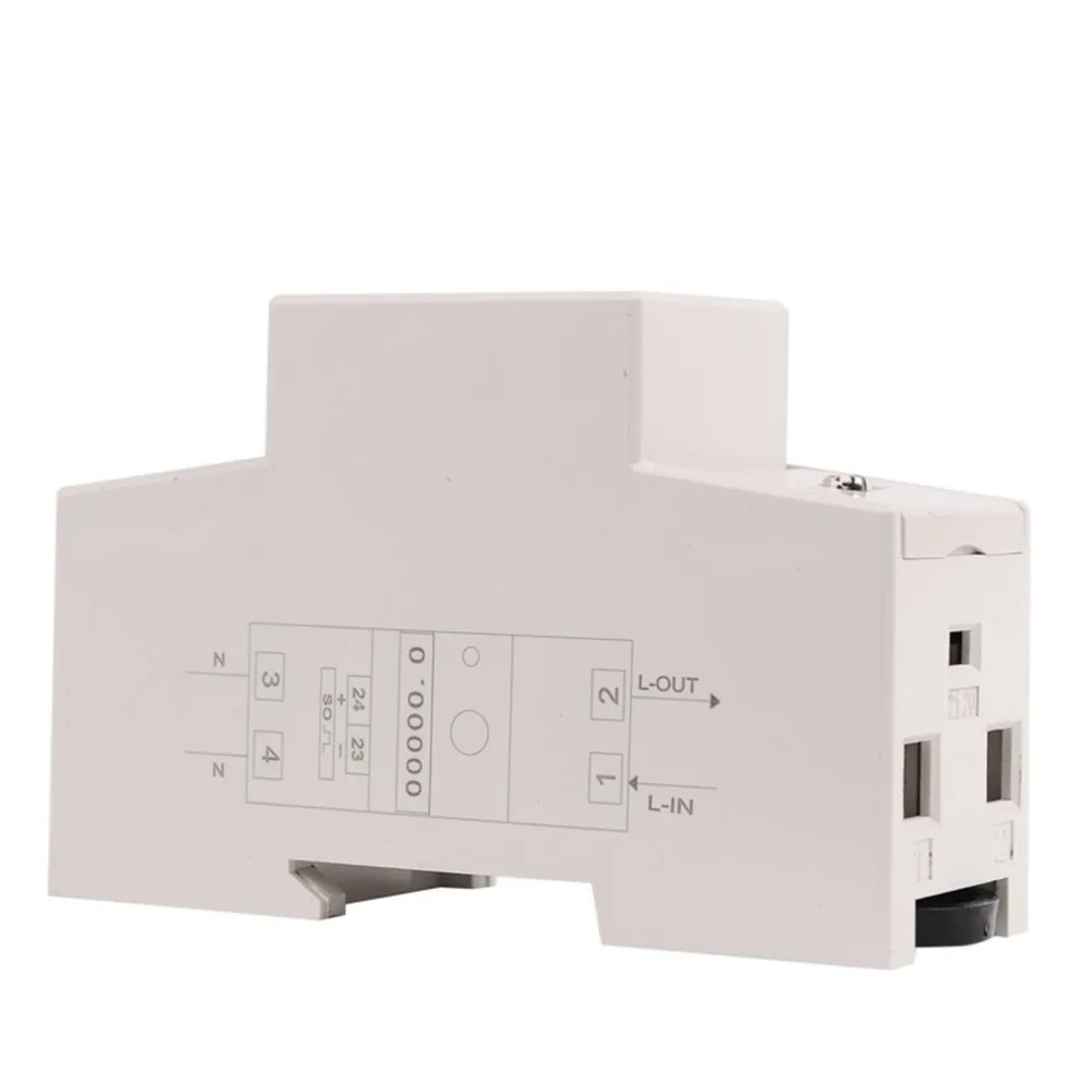 230V Din Rail Single Phase Wattmeter Power Consumption Watt Electronic Energy Meter AC with Reset Function DDS015