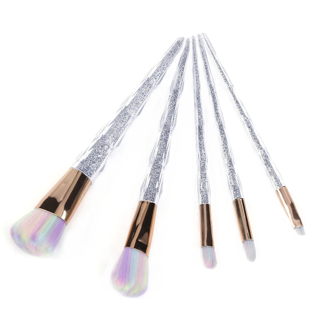 

5pcs/set New Arrival Coloful Makeup Cosmetic Brushes Set Powder Foundation Eyeshadow Lip Beauty Makeup Brush Tools