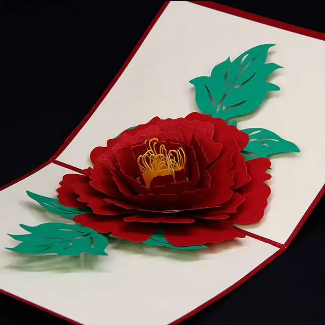 happy birthday card 3d pop up handmade greeting card flowers best greeting cards