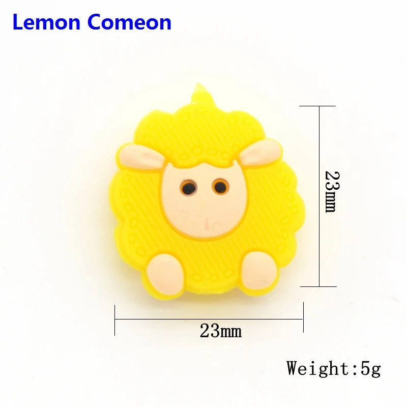 Lemon Comeon 5 шт. мини Овцы силиконовые бусины Детские трофеи пищевого класса стоматология DIY Прорезыватель создание игрушек сажа цепи ожерелье