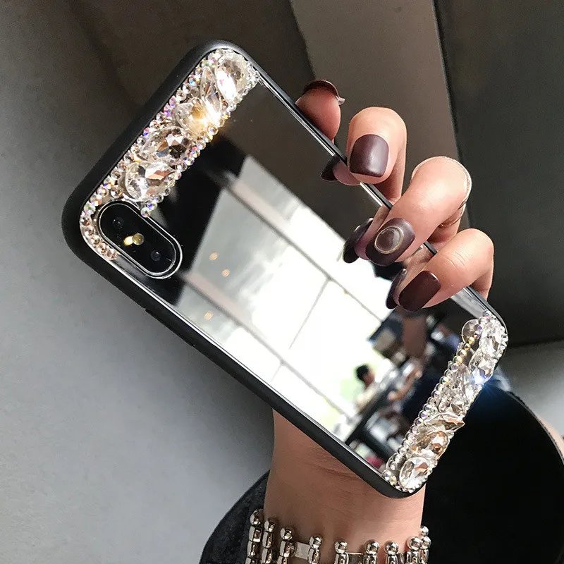 Зеркало Стразы бриллиантовый ЧЕХОЛ ДЛЯ Vivo V11 X21S IQOO Y97 Z3i V11i Y95 Y91 Y79 Y93 Y71 Y51 Y75 V5