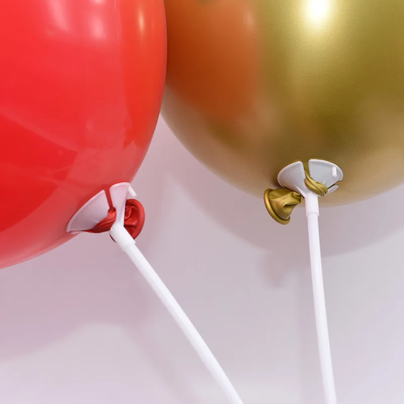 10set 30cm Latex Balloon Sticks White PVC Rods for Balloons Holder Sticks with Cup Party Wedding Baby Shower Decoration Supplies