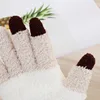 Guantes de invierno cálidos para montar con dedos completos para damas pantalla táctil lindo terciopelo coral panda cabeza de conejo cabeza guantes A68 ► Foto 2/6