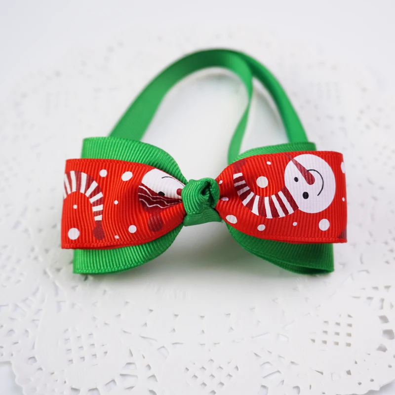 1 Pieces Cute Christmas Pet Supplies Handmade Ribbon Dog Bow Ties 8 Colors Cat Neck Tie Christmas Pet Dog Bow Handmade
