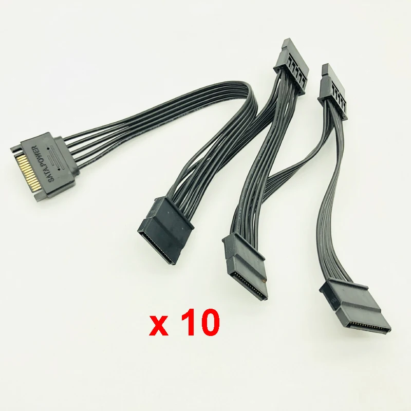 Кабель питания SATA для жесткого диска кабель 15pin папа-5 портов мама 10 шт. |