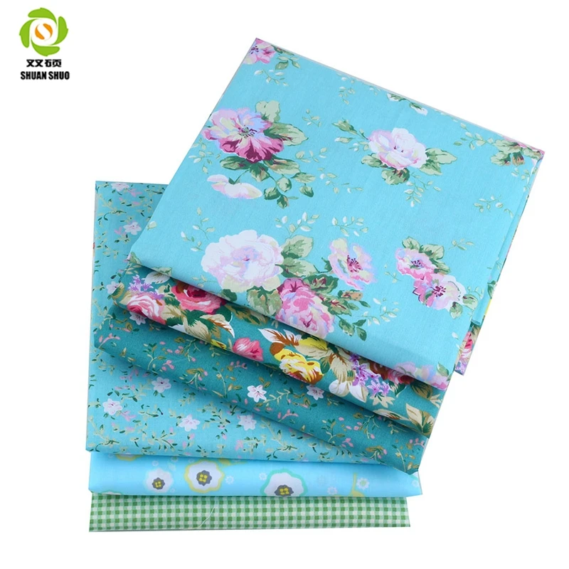 6 PCS 40*50CM Flower Designer Tilda Cotton Patchwork Fabric For Sewing DIY Doll Clothing