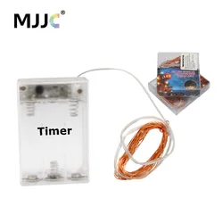 Battery Operated LED Fairy String Lights - 2M Copper Wire with Timer and 20 Bulbs - With Timer Function (White)