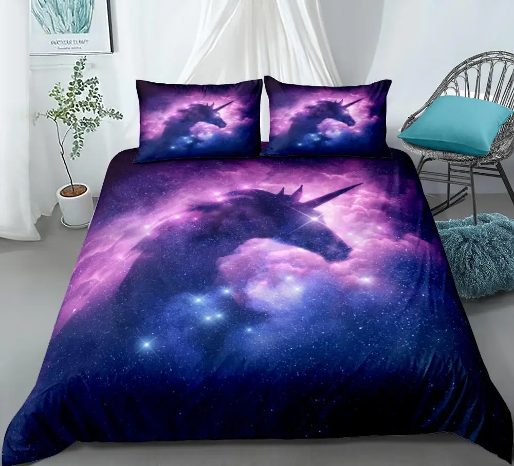 galaxy unicorn bedding