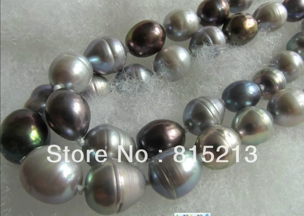 

ddh001783 50"12MM NATURAL SOUTH SEA GENUINE BLACK GRAY GREEN BLUE PEARL NECKLACE 14KGP 28% Discount (A0322)