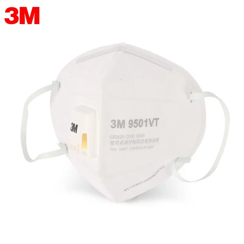 

5pcs/Lot 3M 9501VT Particulate Respirator Dust Mask with Cool Flow Valve Breathable Mask KN95 Standard Disposable Mask LT1996