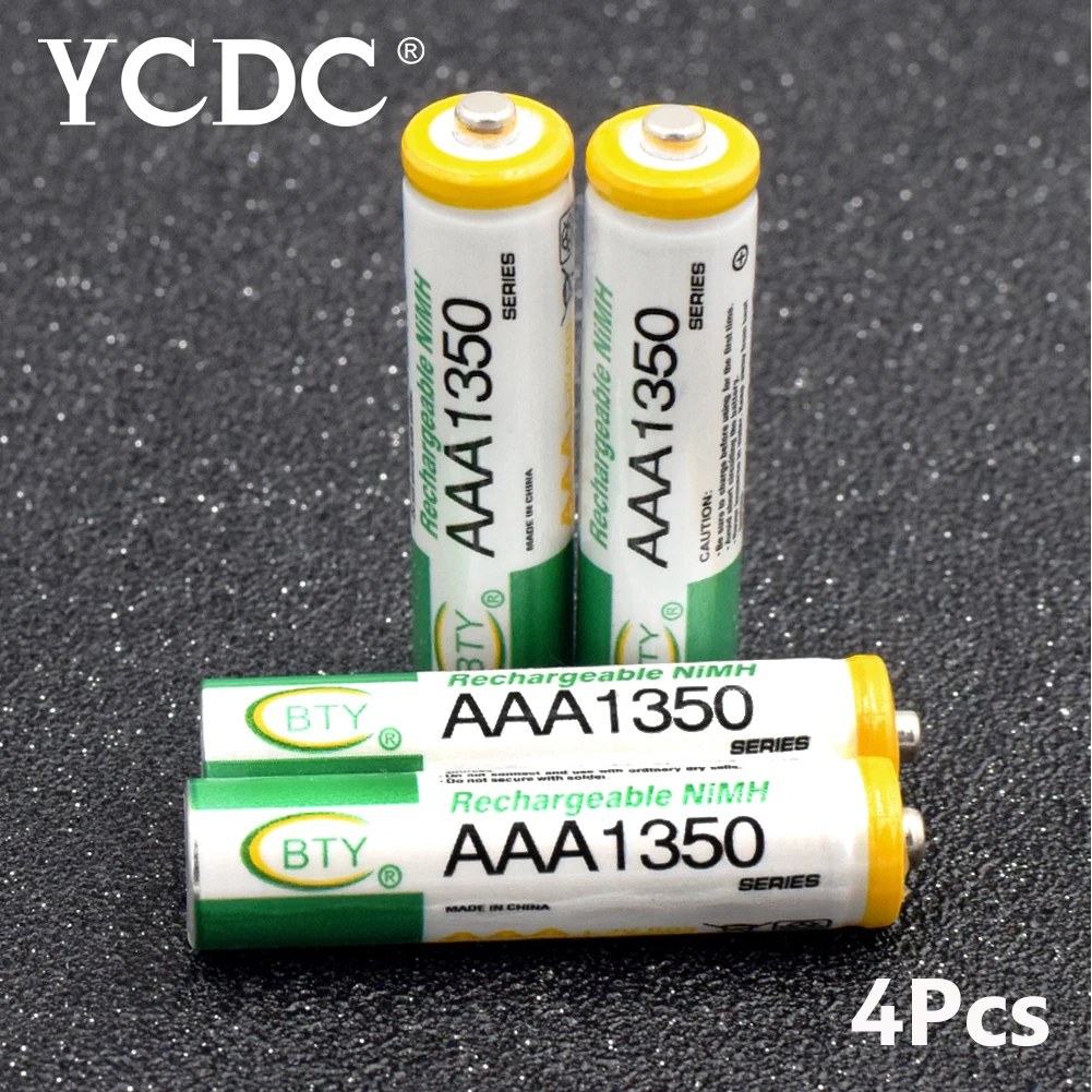 С бесплатной батарейной коробкой 4 шт 1,2 V AA AAA 1000 1350 2000 3000mAH батареи ni-mh аккумуляторная батарея для фонарика