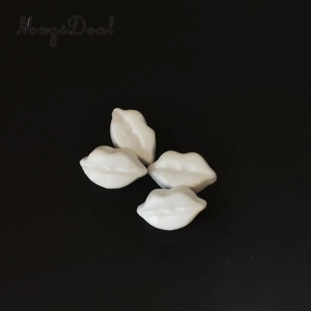MagiDeal 50pcs Lip Shape Polystyrene Styrofoam Foam Ornaments for Kids DIY Craft 30x50mm