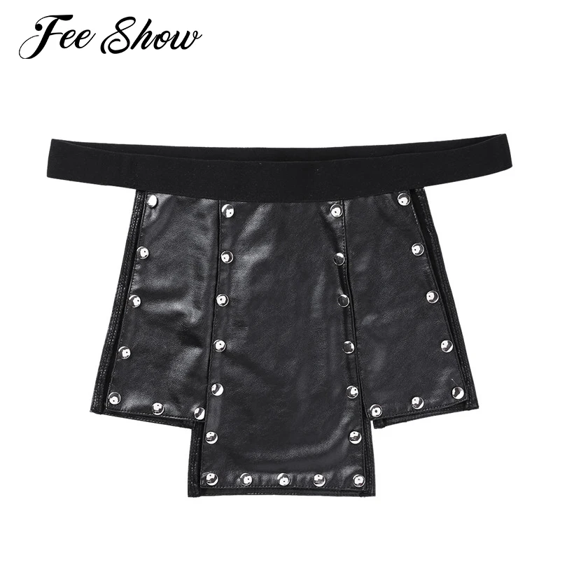 Mens Lingerie Sissy Kilt Homme Novelty Crotchless Underwear Soft Panel