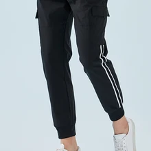 SEMIR, мужские брюки-карго для бега, спортивные штаны с боковой полосой, мужские брюки без застежки с эластичным поясом на шнурке для весны