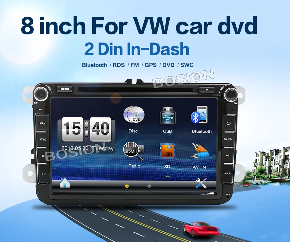 Top New 8 "cheap car dvd player for VW GOLF 5 Golf 6 POLO PASSAT CC JETTA TIGUAN TOURAN EOS SHARAN SCIROCCO TRANSPORTER T5 with GPS 4