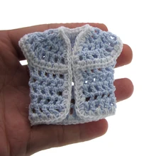 12 шт. Миниатюра ручной работы крючком жилет для подарков для будущей матери для крещения ребенка ремесло вечерние украшения 7,0 см