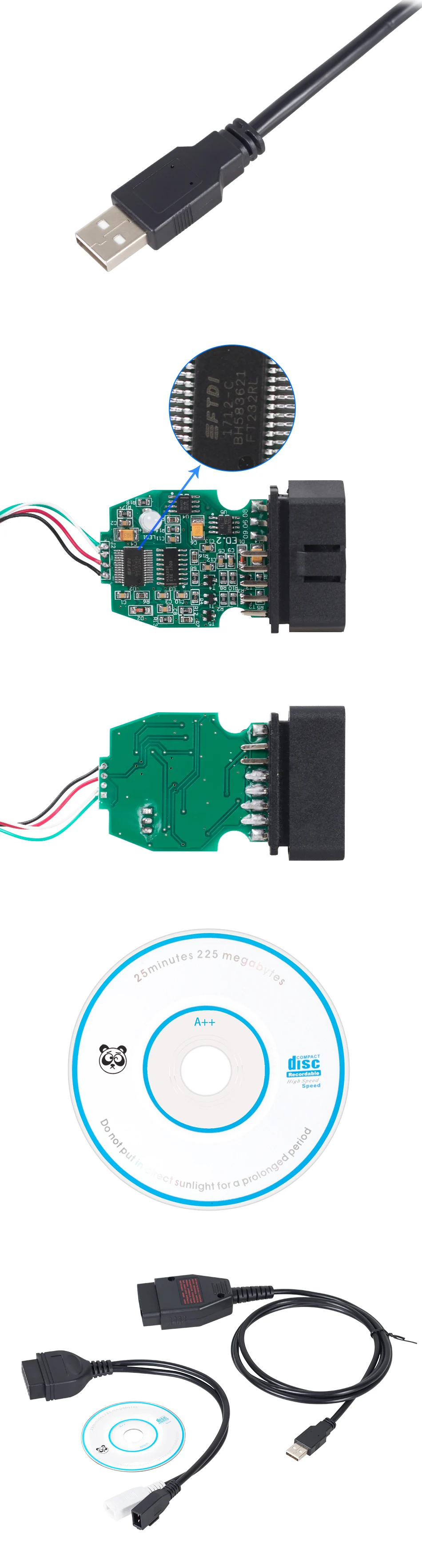 FTDI FT232RL чип новейший galletto 1260 автомобильный диагностический кабель EOBD2 ECU Flasher obd II считыватель кодов сканирующий инструмент Ecu чип токарный инструмент