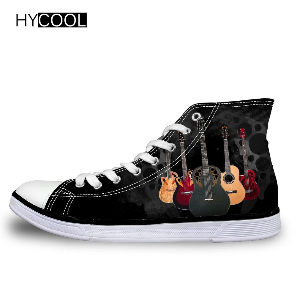 

HYCOOL Children Shoes Sneakers for Boys Rock Guitar Pattern Kids Shoes Student Sport Running School Child Shoes for Girls 2018