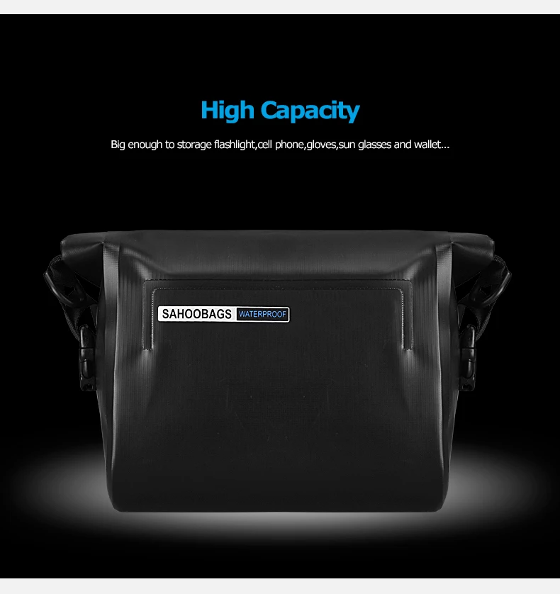 Discount Sahoo 111361-SA Full Waterproof 3L Mountain Road Cycling Bike Bicycle Handlebar Bag Pannier Pouch Basket Dry Bag Shoulder Strap 2