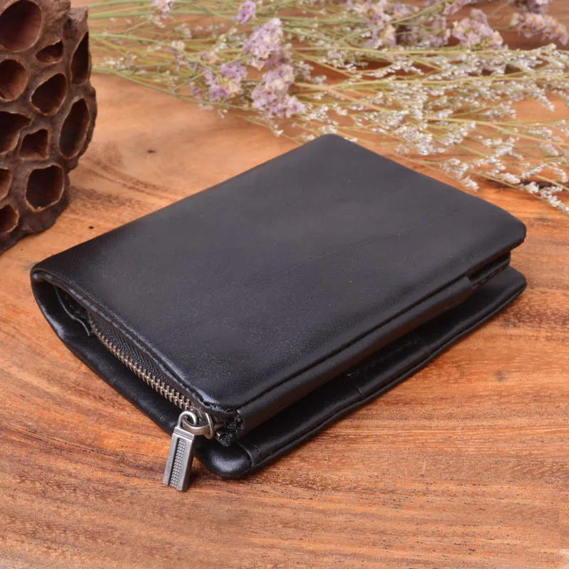 AETOO кошелек ручной работы в стиле ретро, кошелек для монет, цветной кошелек из натуральной кожи, мужская сумка, лучший подарок
