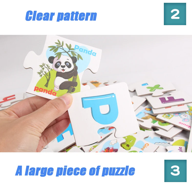 Children Large Matching Puzzle Games Early Learning Card My First Jigsaw Puzzle Toys for Children Kids Educational Toys Gift Boy