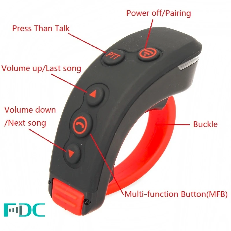 FDC пульт дистанционного управления Bluetooth мотоциклетный шлем домофон гарнитура работает с COLO-RC
