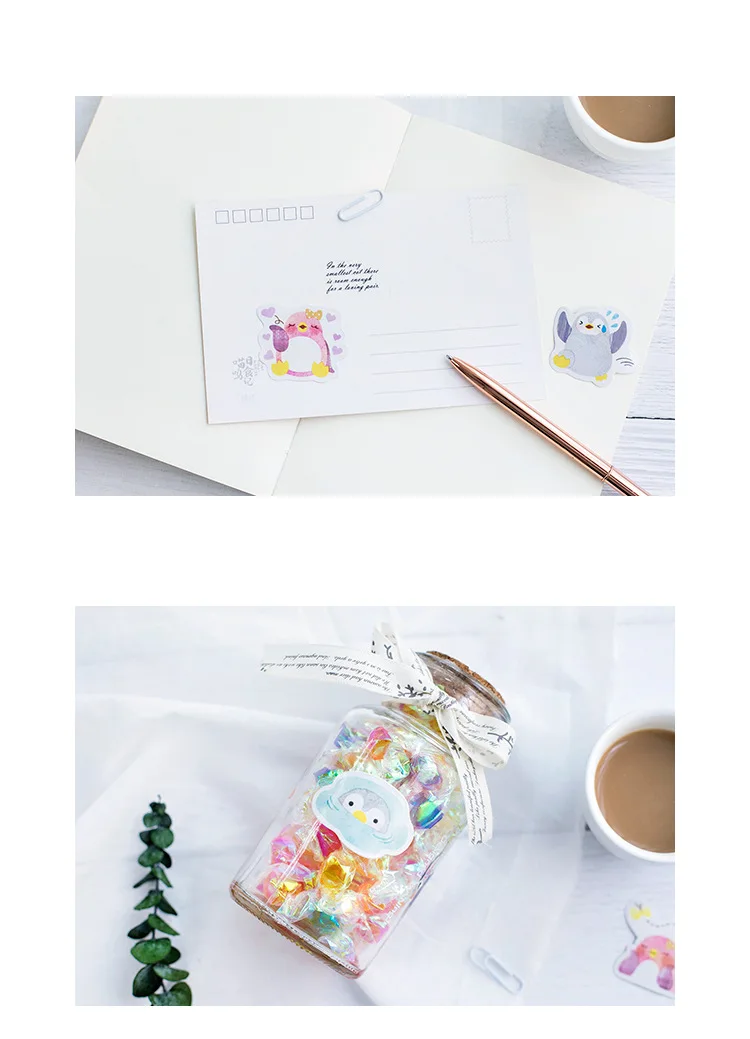 Прекрасный Пингвин декоративные наклейки клей наклейки DIY украшения Дневник коробка с наклейками посылка