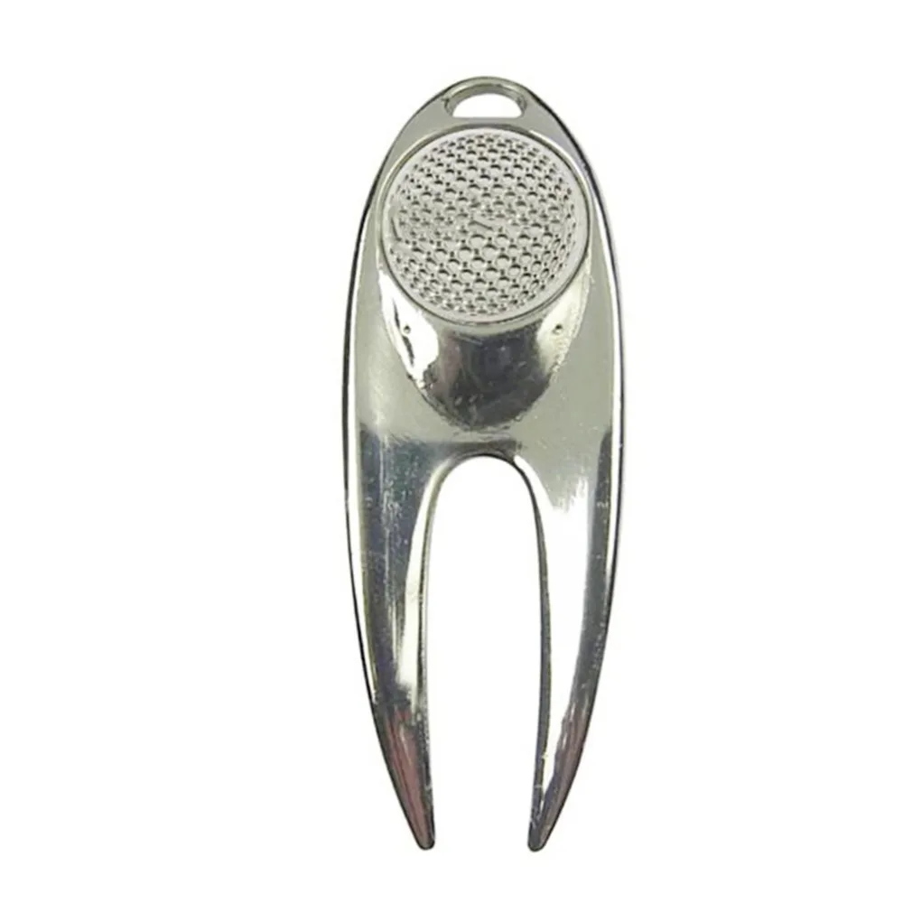 Golf Pitchfork With Brush Portable 2color Golf Greens Fork Zink Alloy