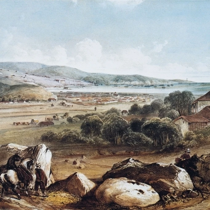 Chile (1854). Valparaí_so. Litography. <ALIMT >&copy;</ALIMT> Aisa/Everett Collection (48019) Poster Print (24 x 18)
