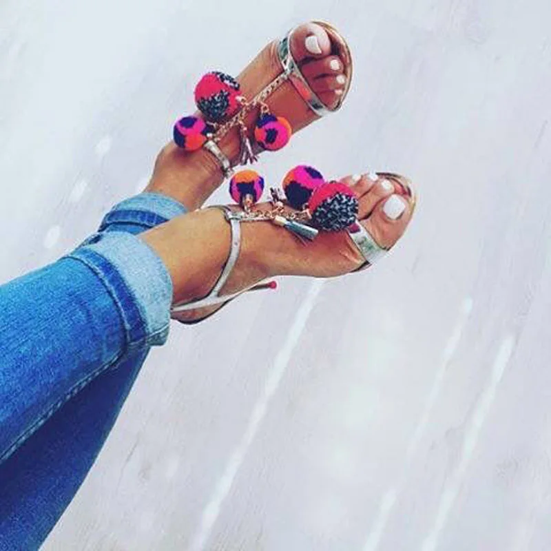 2016-Newest-Multicolor-Pom-Pom-Ladies-Sandals-Open-Toe-T-Strap-Women-Fashion-High-Heels-Sexy (2)