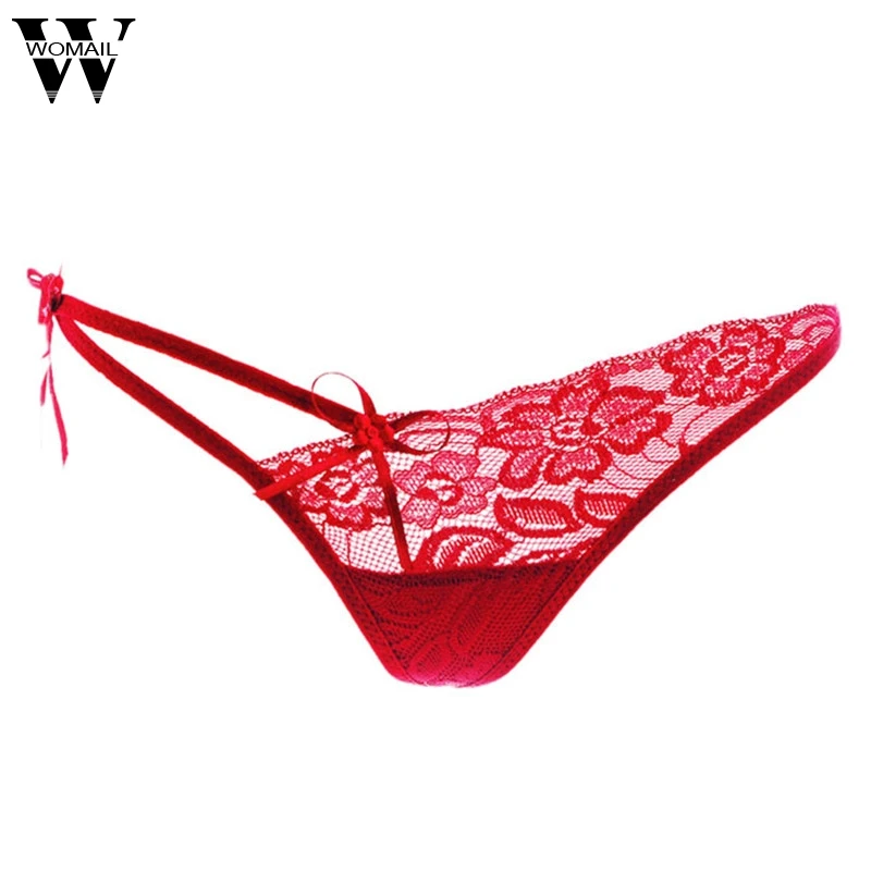 Amazing 2017 Womens Sexy Lace V String T Back Panties Thongs G String 