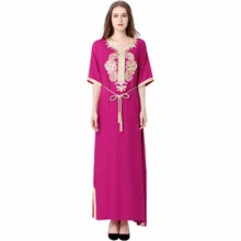 Muslim Women long sleeve long dress islamic clothing Dubai kaftan caftan turkey moroccan maxi / long Abaya turkish fashion 1606