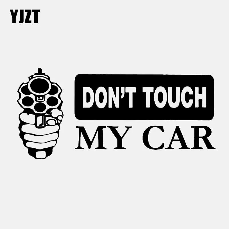 

YJZT 15.1CM*7CM Interesting DONT TOUCH MY CAR Vinyl Decal Car Sticker Black Silver C11-1765
