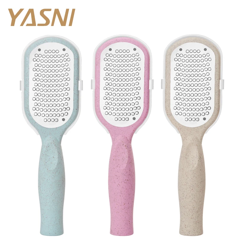 

New Environmental Protection Wheat Straw Foot Rasp Callous Remover Pedicure Tools Durable Stainless Steel Hard Skin Removal FT51